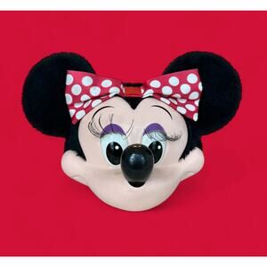 Vintage Disney Minnie Mouse Adjustable Hat Ears Bow 1990s 3D Walt Disney World